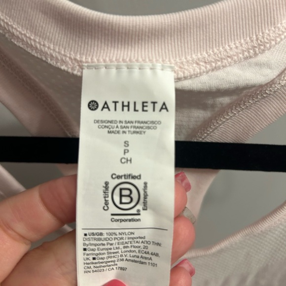 Athleta Momentum Seamless Tank. New with tags. Light pink. Size small. - Picture 4 of 5